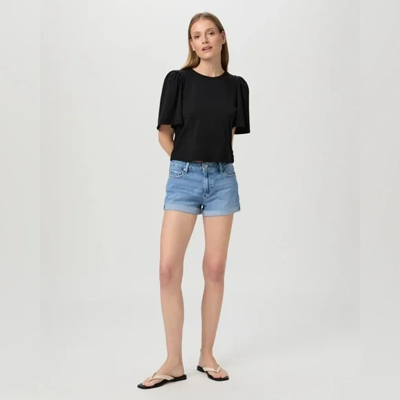 Paige Jimmy Jimmy Cuffed Denim Shorts – Size 30 EUC - Picture 2 of 8